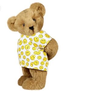 Vermont Teddy Bear 15” jointed teddy  Get Well Bear in Hospital Gown - EUC